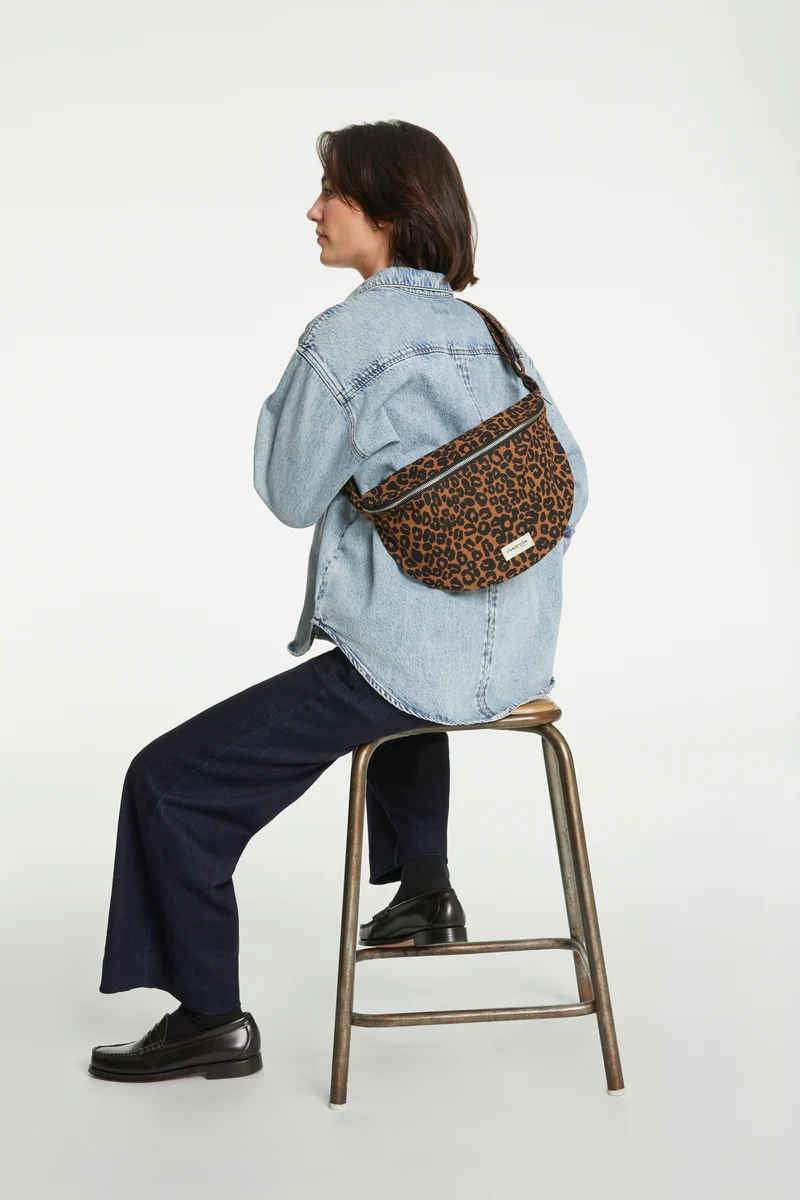 Custine XL le sac banane - Coton recyclé Léopard