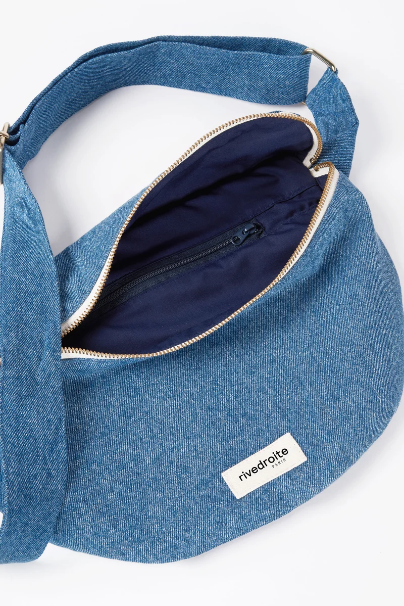 Custine XL le sac banane - Denim Clair recyclé