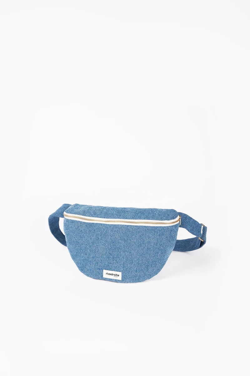 Custine XL le sac banane - Denim Clair recyclé