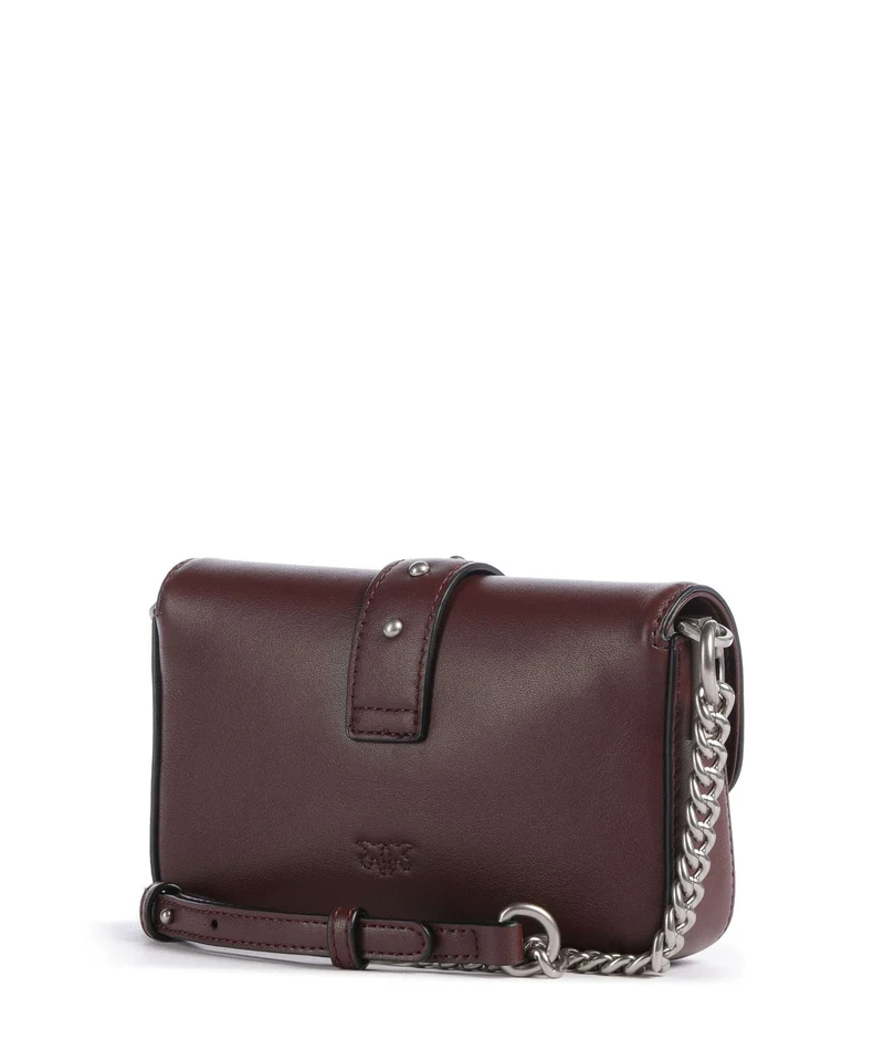 Pinko Love One Baby Sac porté épaule burgundy wine/old silver