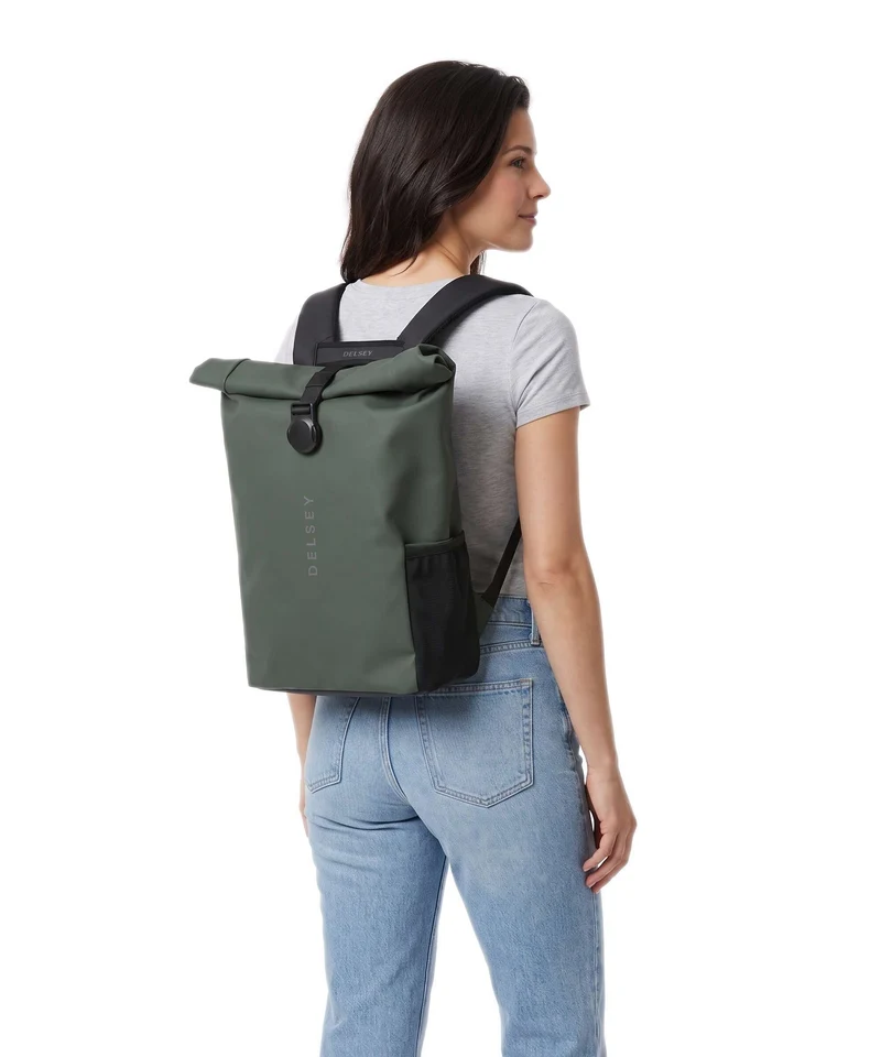 Delsey Paris Turenne Soft Sac à dos roll-top green