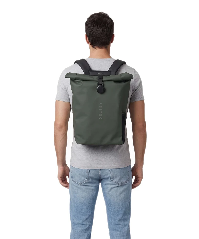 Delsey Paris Turenne Soft Sac à dos roll-top green