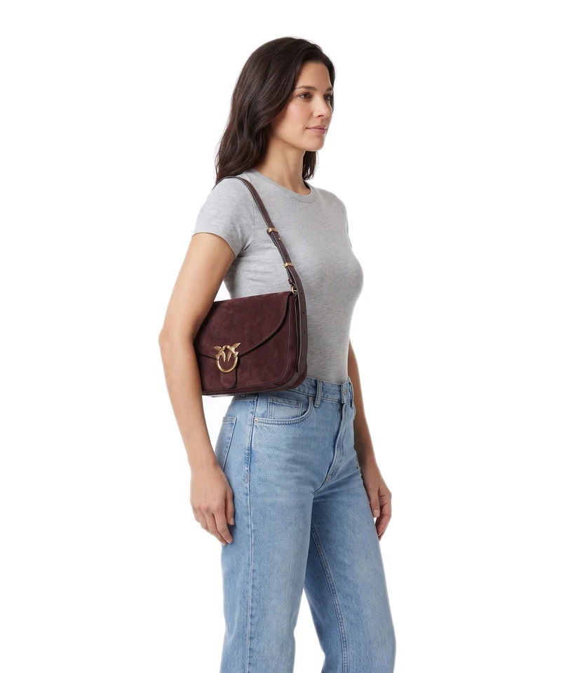 Pinko Love Classic Sac porté épaule burgundy/gold