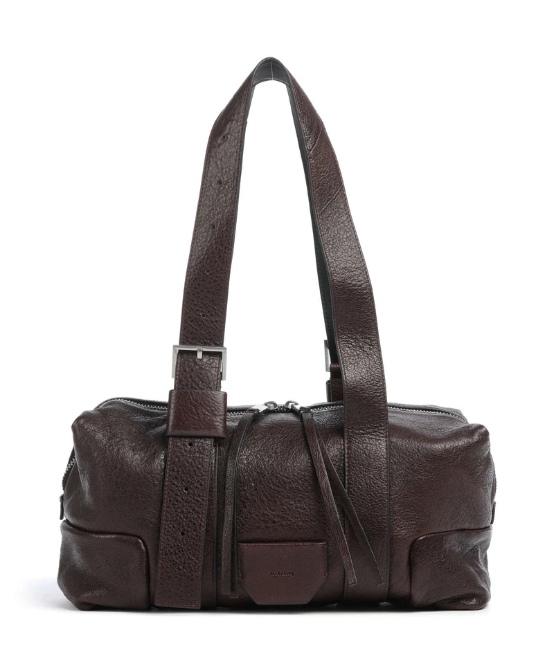 AllSaints Ares Sac porté épaule burnt umber red/silver