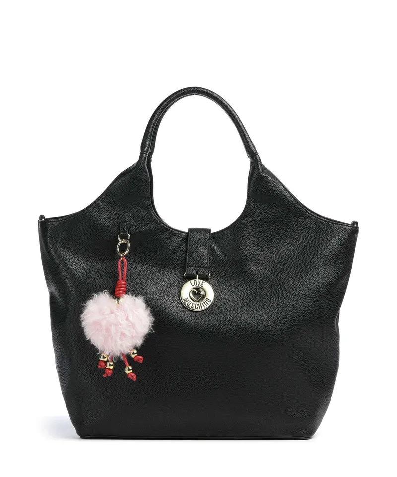 Love Moschino Bouncing Heart Cabas nero
