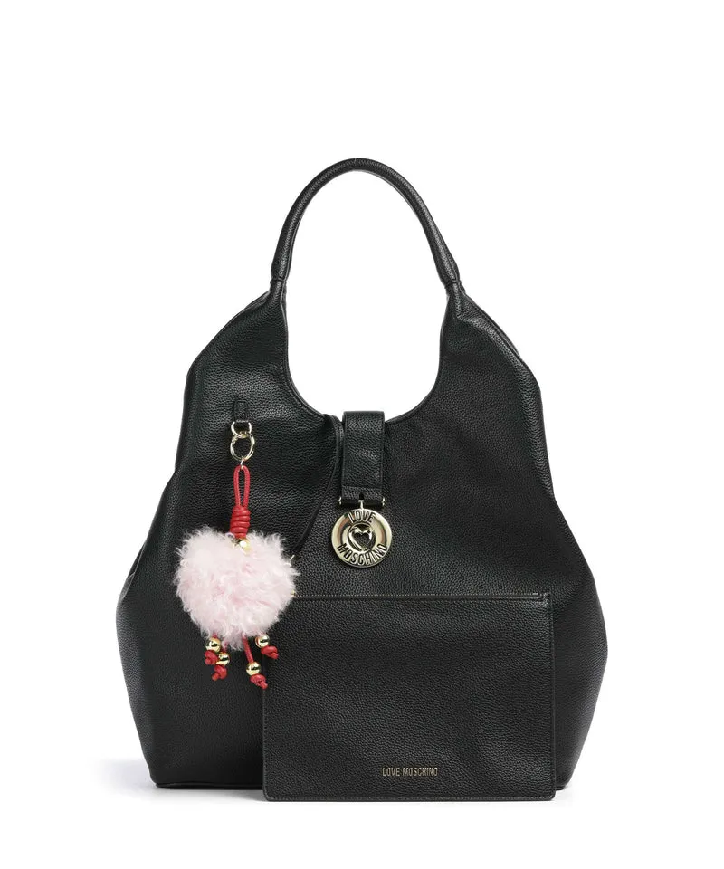 Love Moschino Bouncing Heart Cabas nero