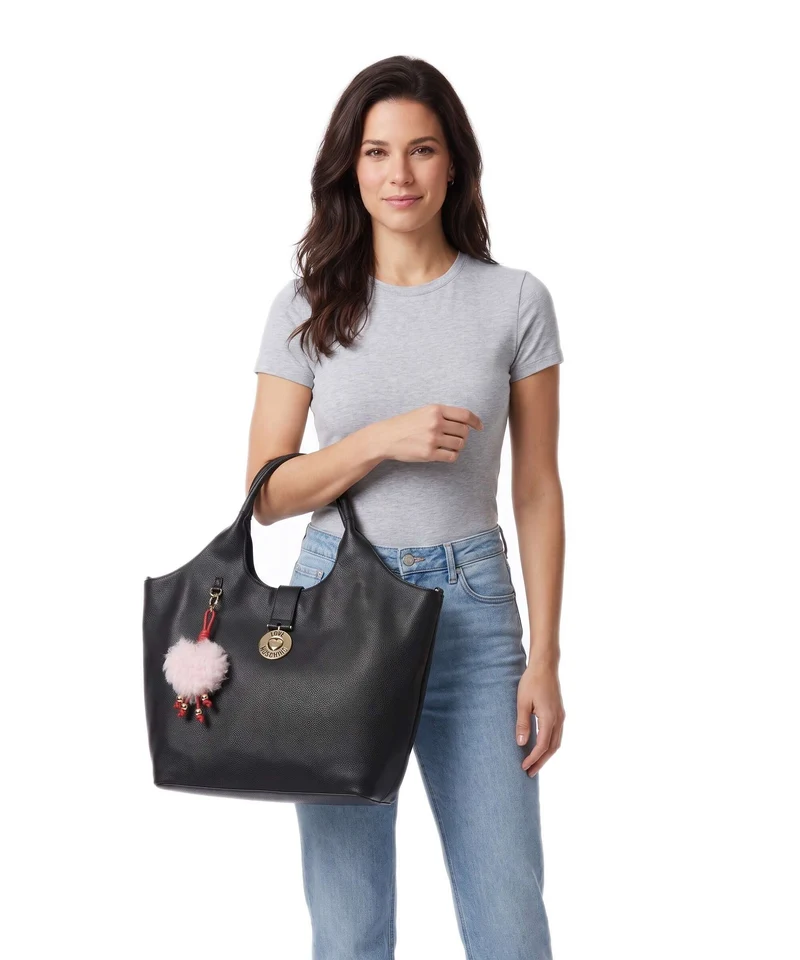 Love Moschino Bouncing Heart Cabas nero
