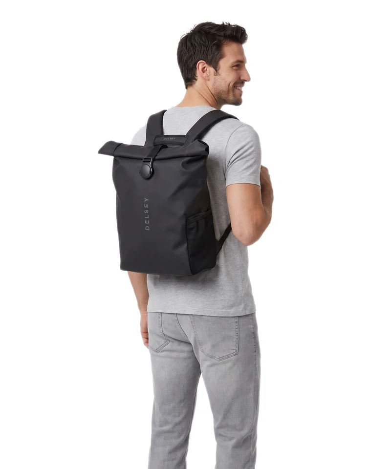 Delsey Paris Turenne Soft Sac à dos roll-top black