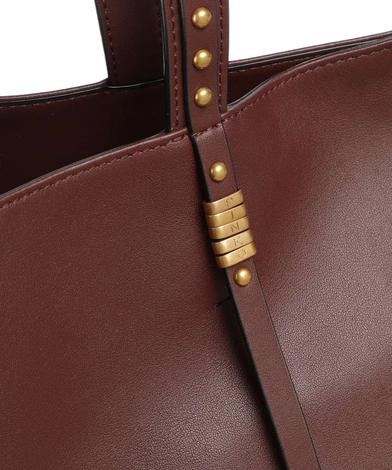 Pinko Cabas burgundy wine/antique gold