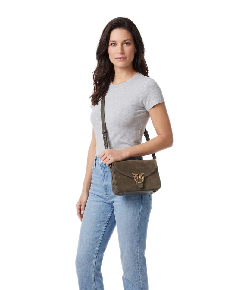 Pinko Love Mini Sac bandoulière militar green/gold