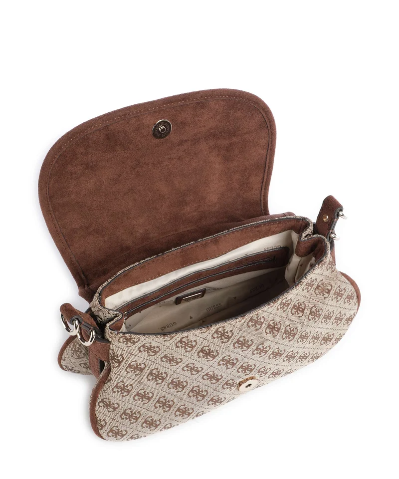 Guess Samantha Sac porté épaule latte logo/brown
