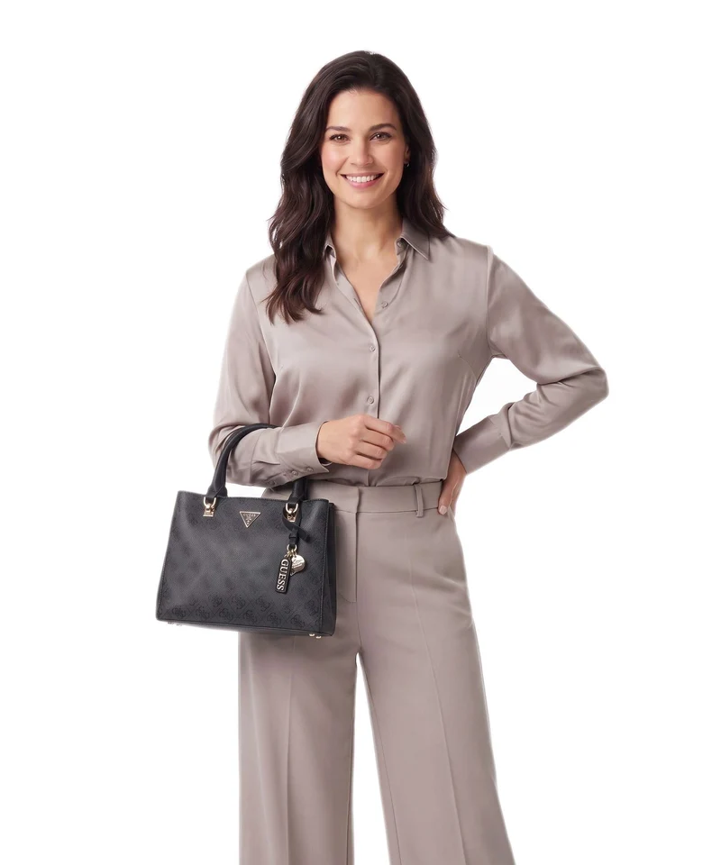 Guess Noelle II Small Sac à main coal logo