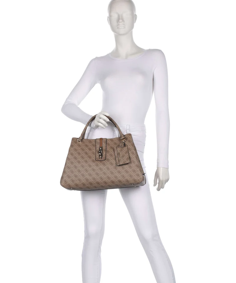 Guess Yvonne Girlfriend Logo Sac à main latte logo
