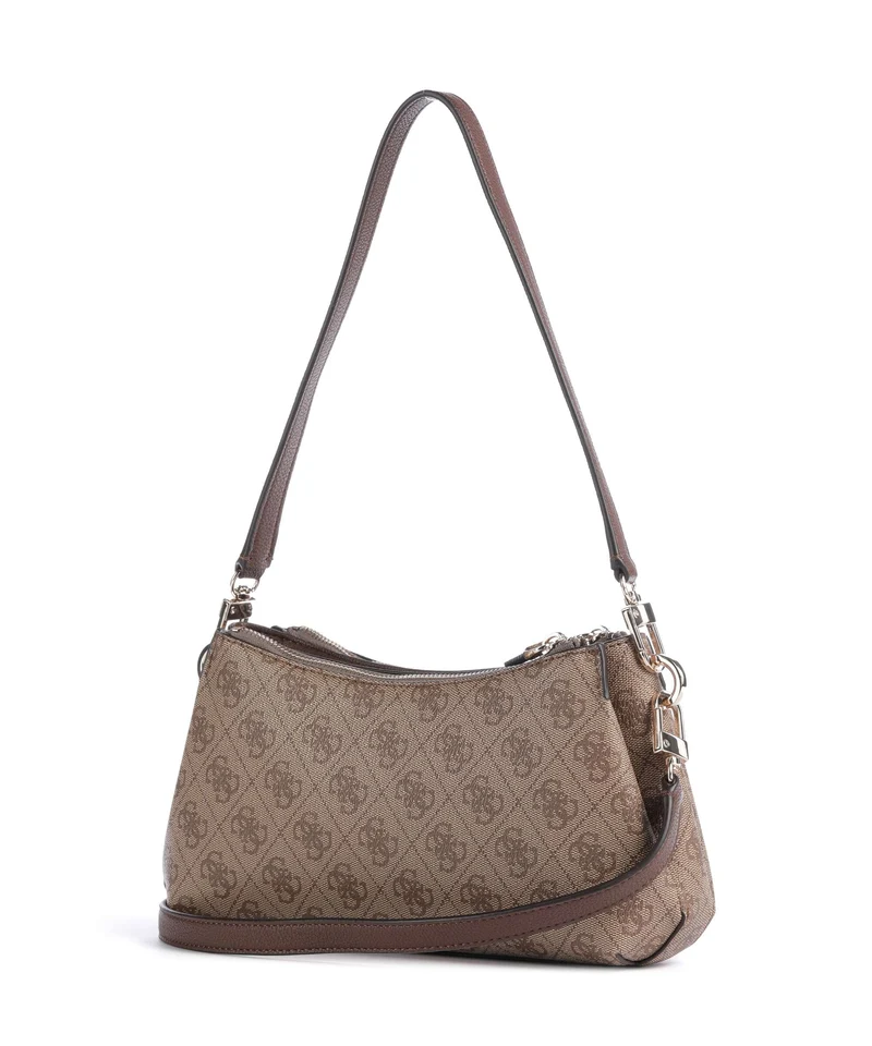 Guess Noelle II Sac porté épaule latte logo/brown