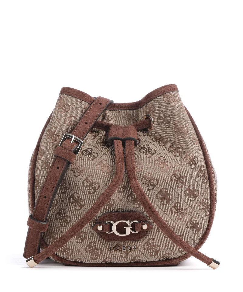 Guess Samantha Mini Sac seau latte logo/brown