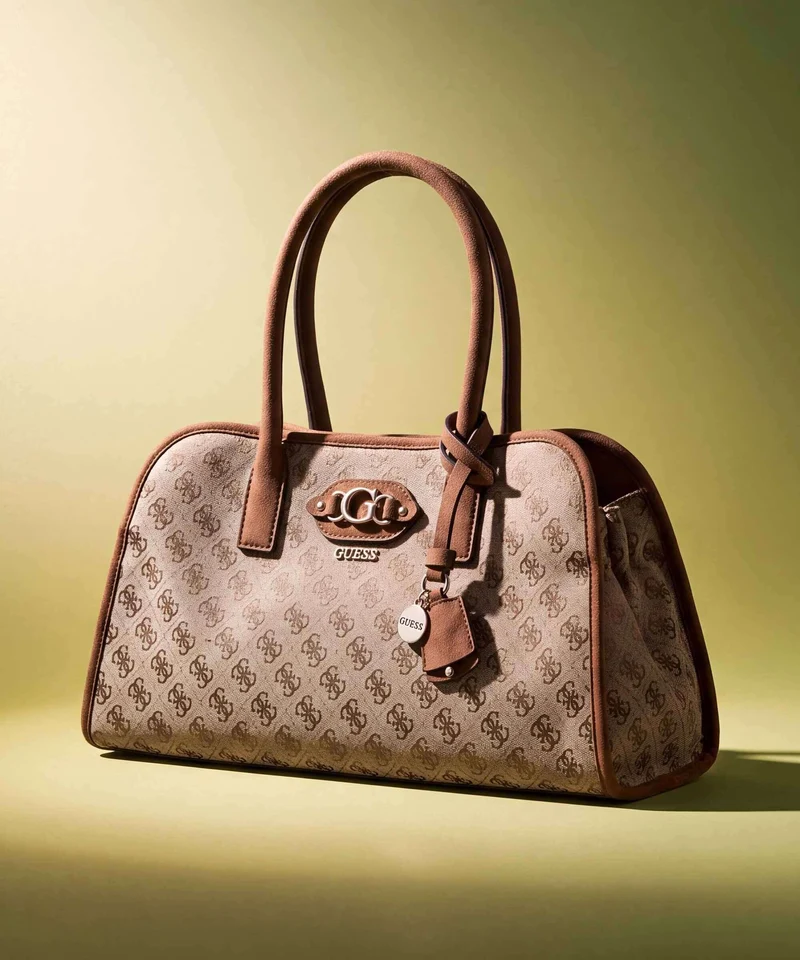 Guess Samantha Girlfriend Sac à main latte logo/brown