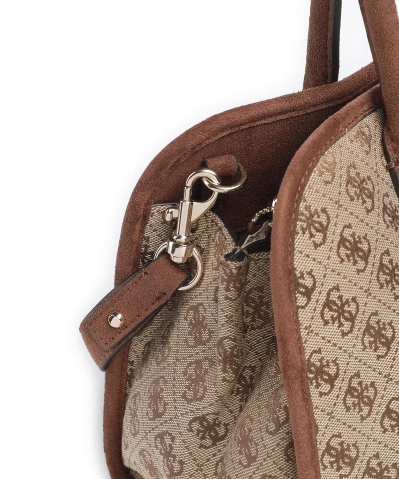Guess Samantha Girlfriend Sac à main latte logo/brown