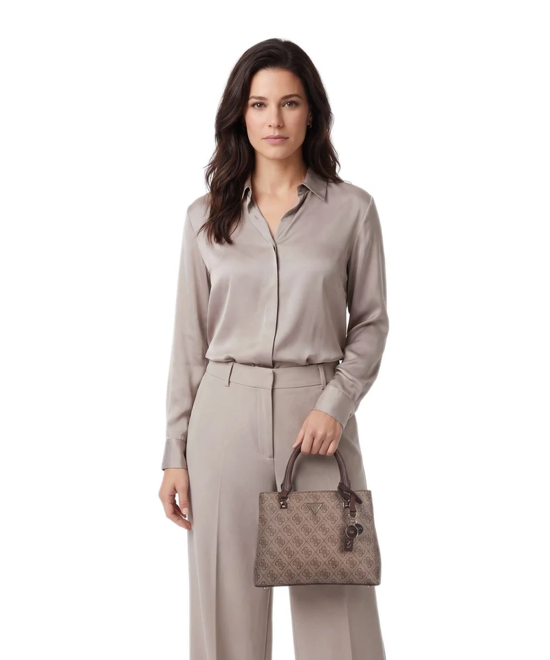 Guess Noelle II Small Sac à main latte logo/brown