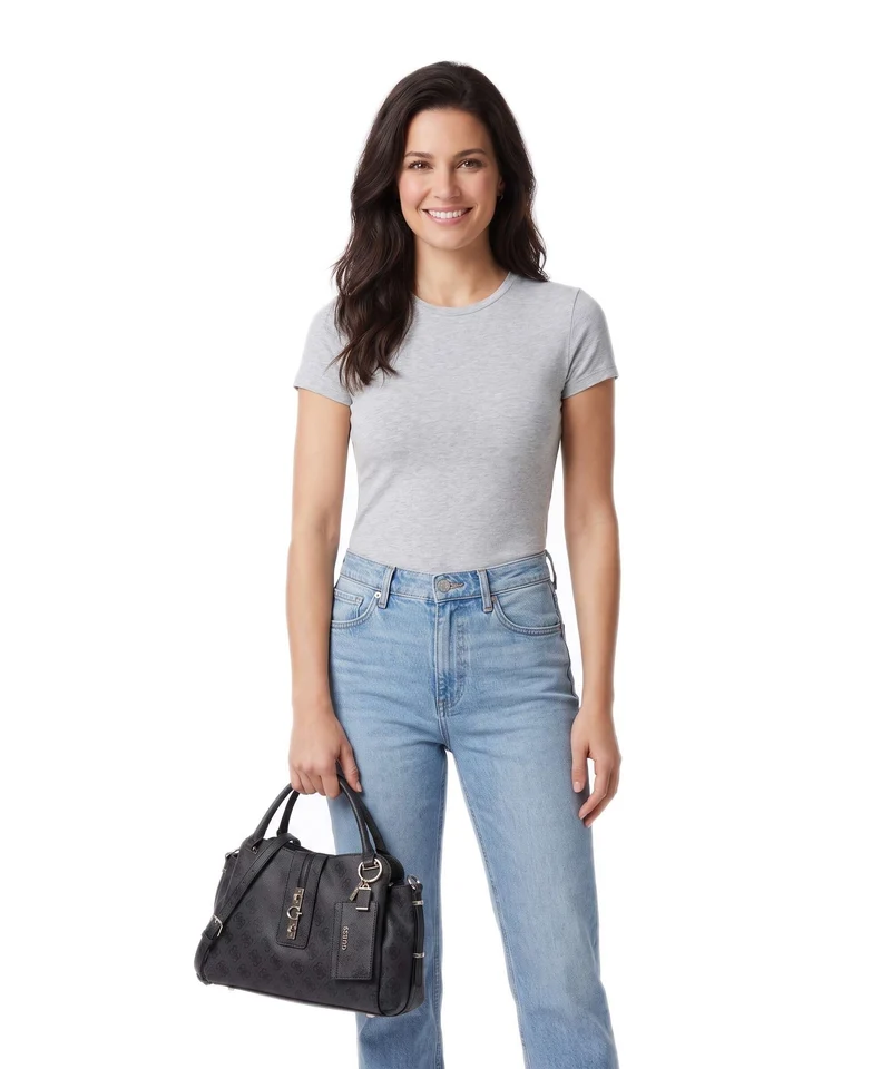 Guess Yvonne Girlfriend Logo Sac à main coal logo