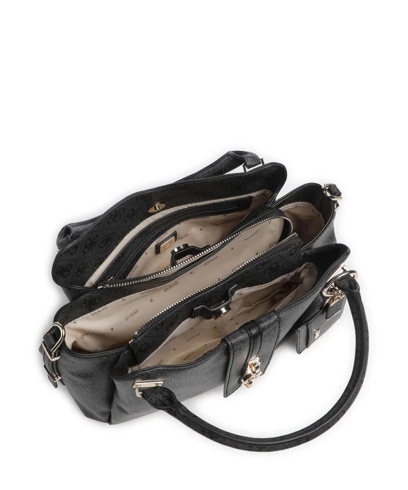 Guess Yvonne Girlfriend Logo Sac à main coal logo