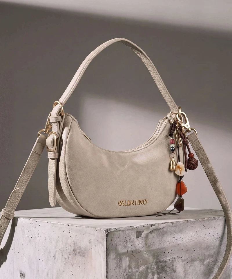 Valentino Bags Winnie Winter Sac porté épaule ecru