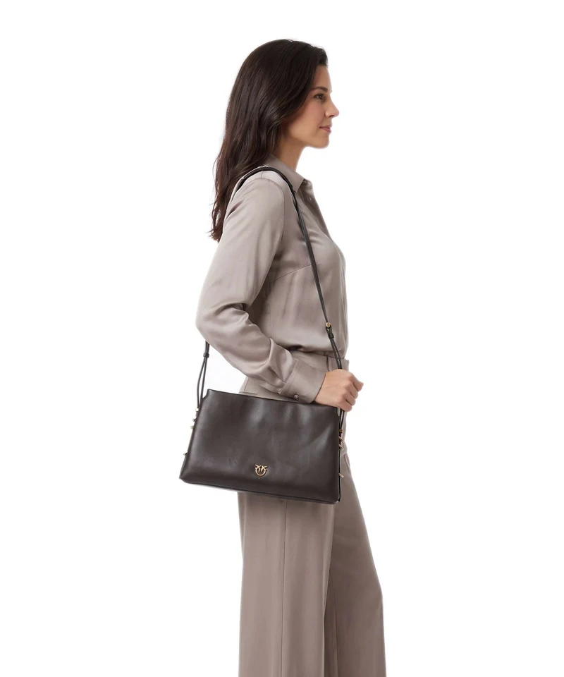 Pinko Triplet Sac porté épaule marrone marasca/antique gold