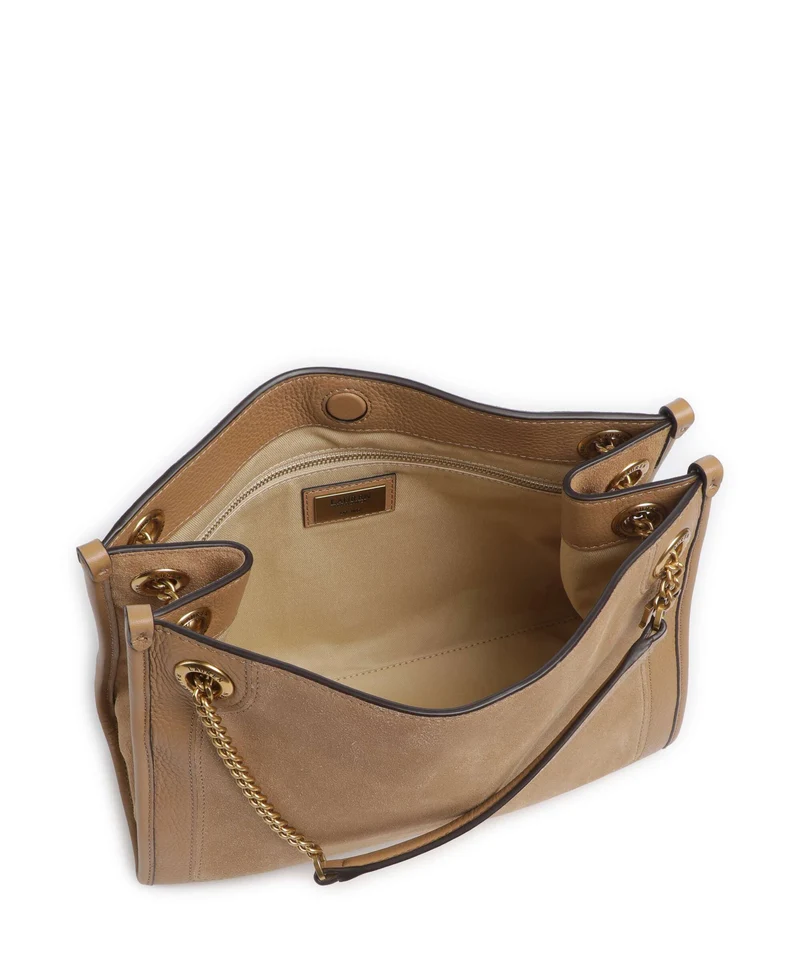Lauren Ralph Lauren Bradley Medium Sac porté épaule camel