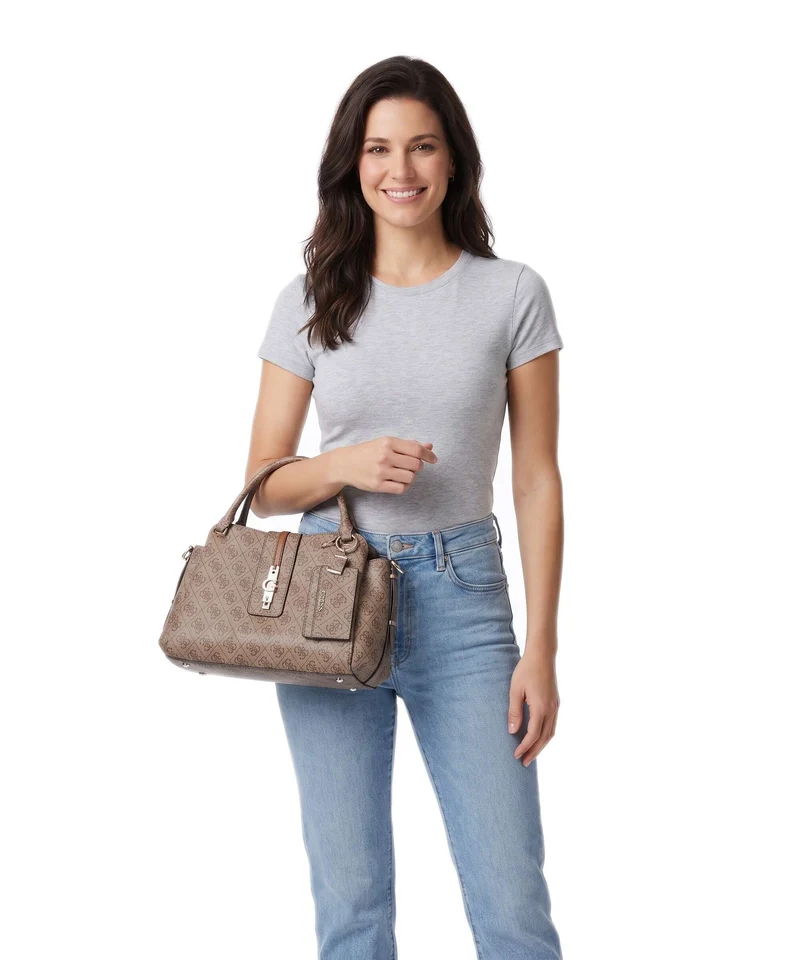 Guess Yvonne Girlfriend Logo Sac à main latte logo