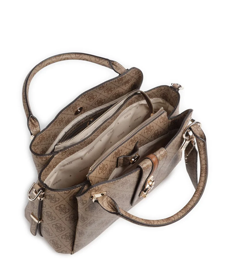 Guess Yvonne Girlfriend Logo Sac à main latte logo