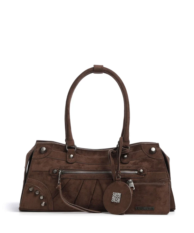 Steve Madden BRAVYN-S Sac porté épaule chocolate/silver