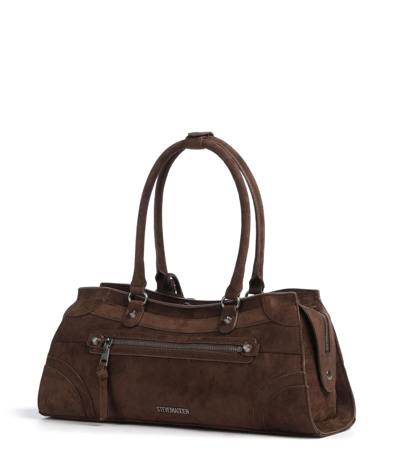 Steve Madden BRAVYN-S Sac porté épaule chocolate/silver