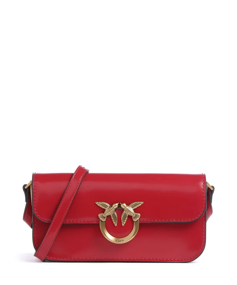 Pinko Love Box Horizontal Sac bandoulière rosso rio/antique gold