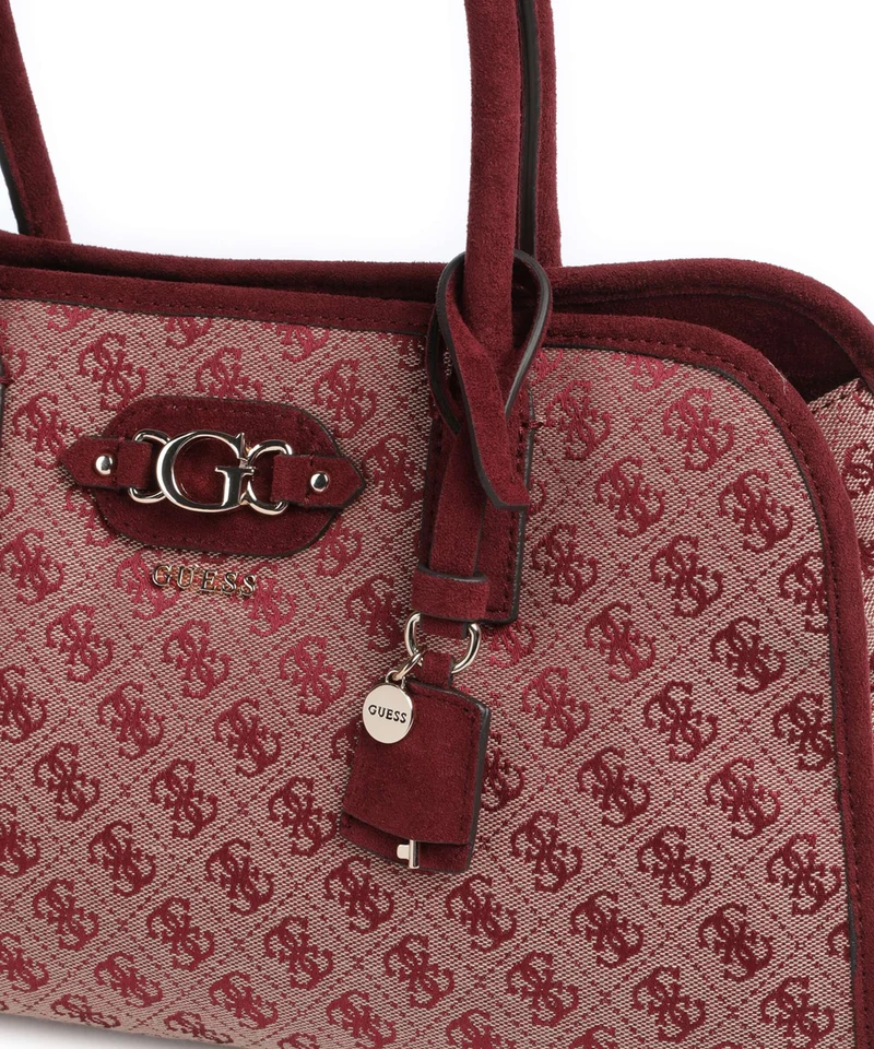 Guess Samantha Girlfriend Sac à main merlot logo