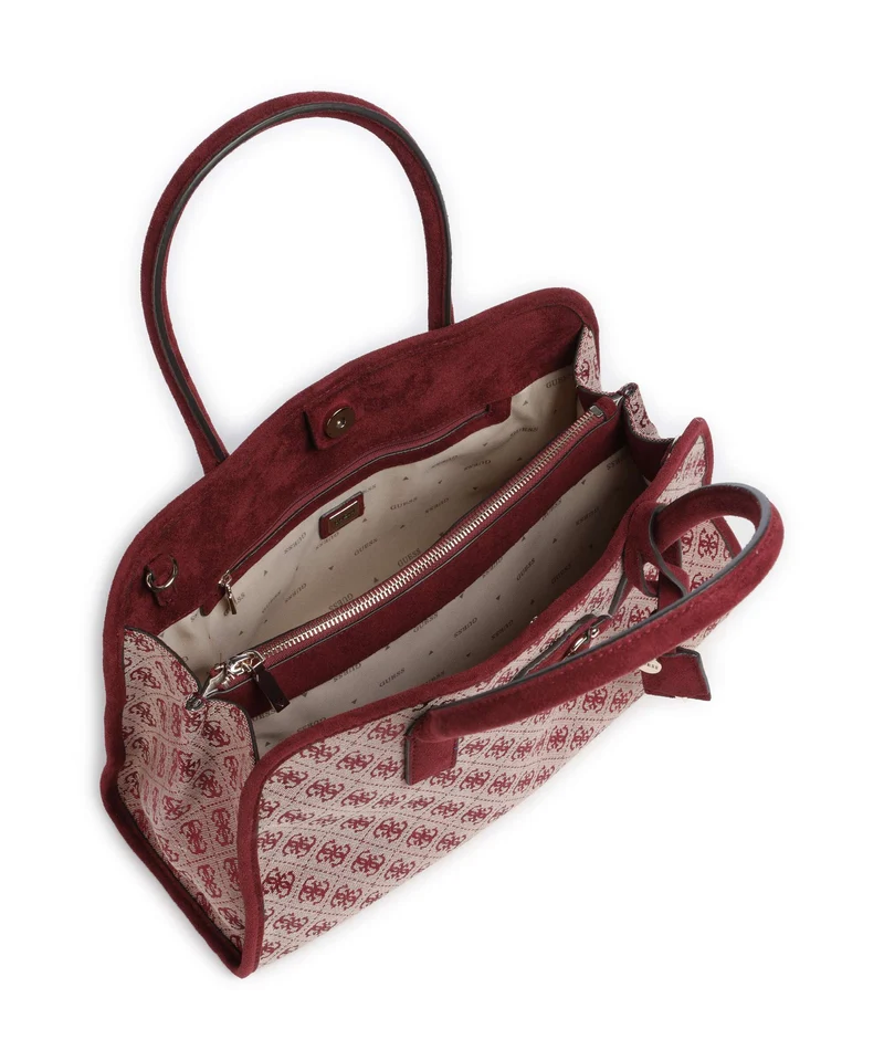 Guess Samantha Girlfriend Sac à main merlot logo