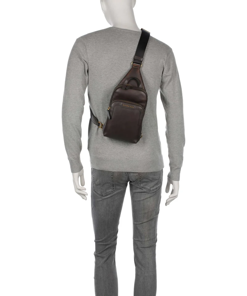 Michael Kors Hudson Medium Sac sling chocolate