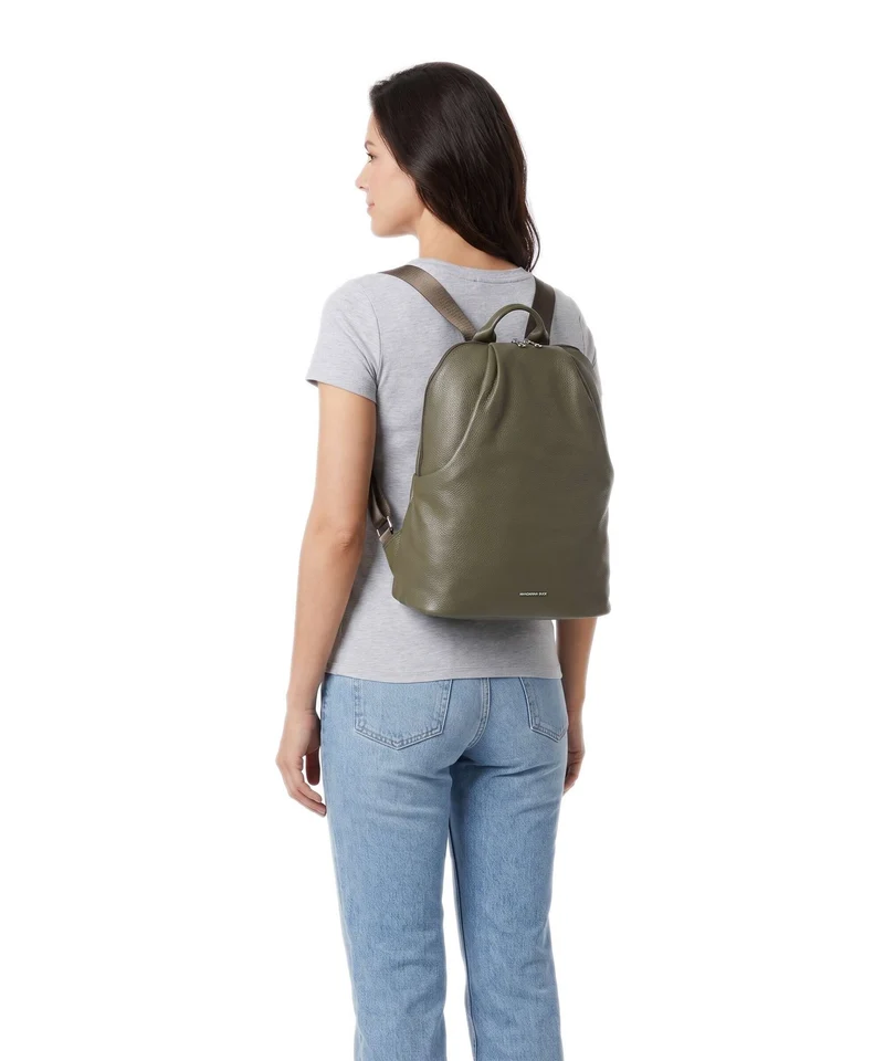 Mandarina Duck Mellow Leather Sac à dos winter olive