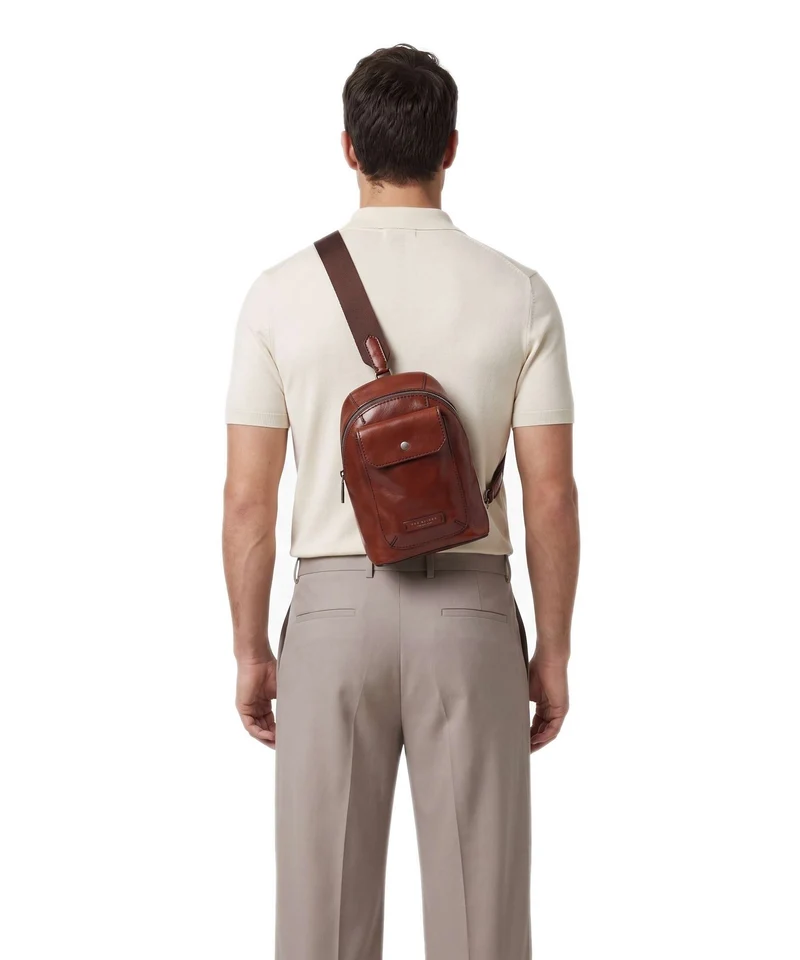 The Bridge Mattia Sac sling marrone