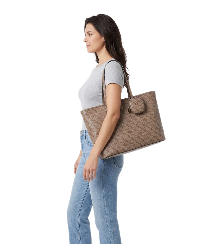 Guess Power Play II Tech Large Cabas latte logo