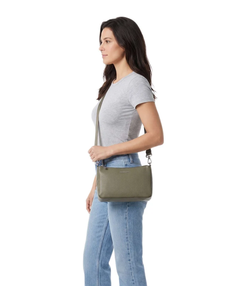 Mandarina Duck Mellow Leather Sac bandoulière winter olive