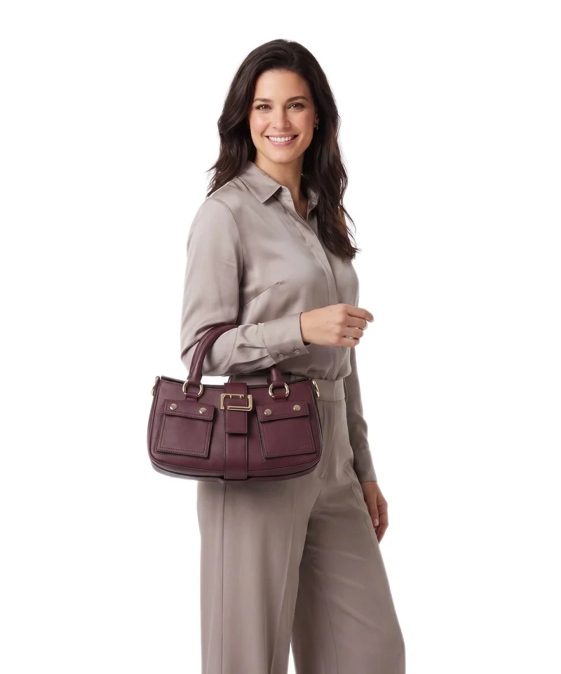 Lancel Multipocket Sac à main cassis