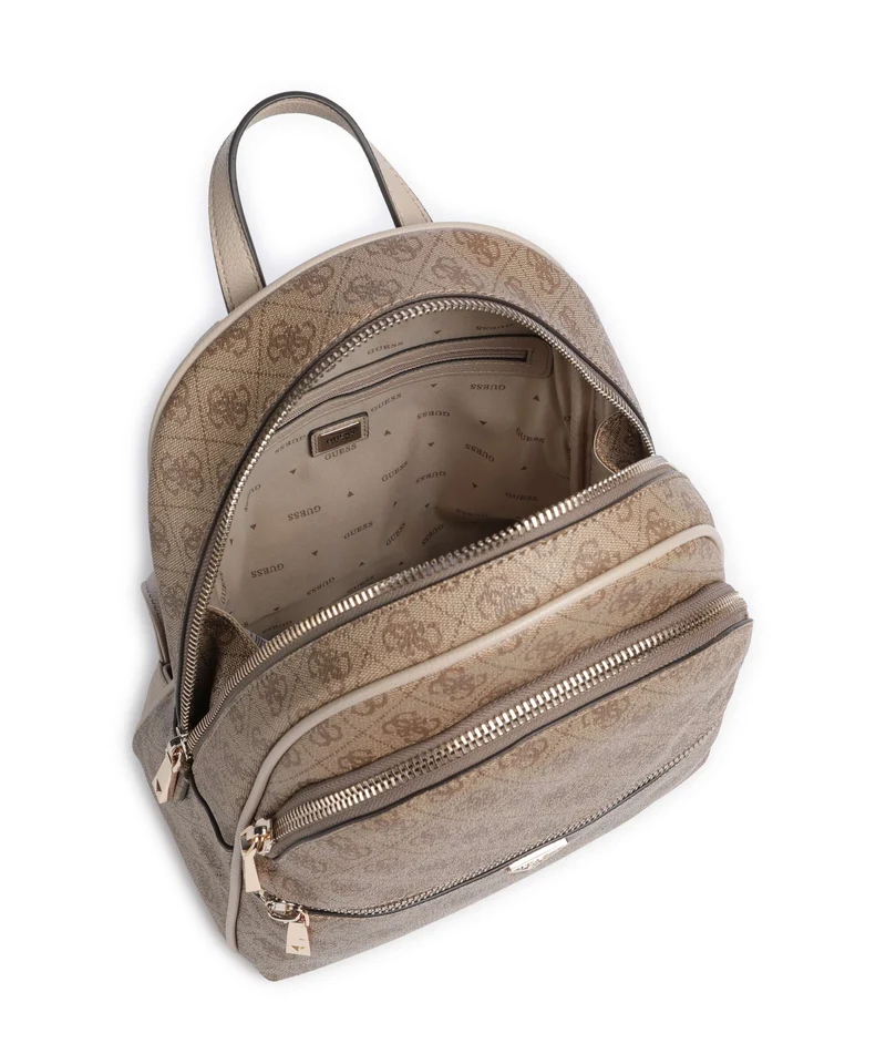 Guess Manhattan II Large Sac à dos latte logo
