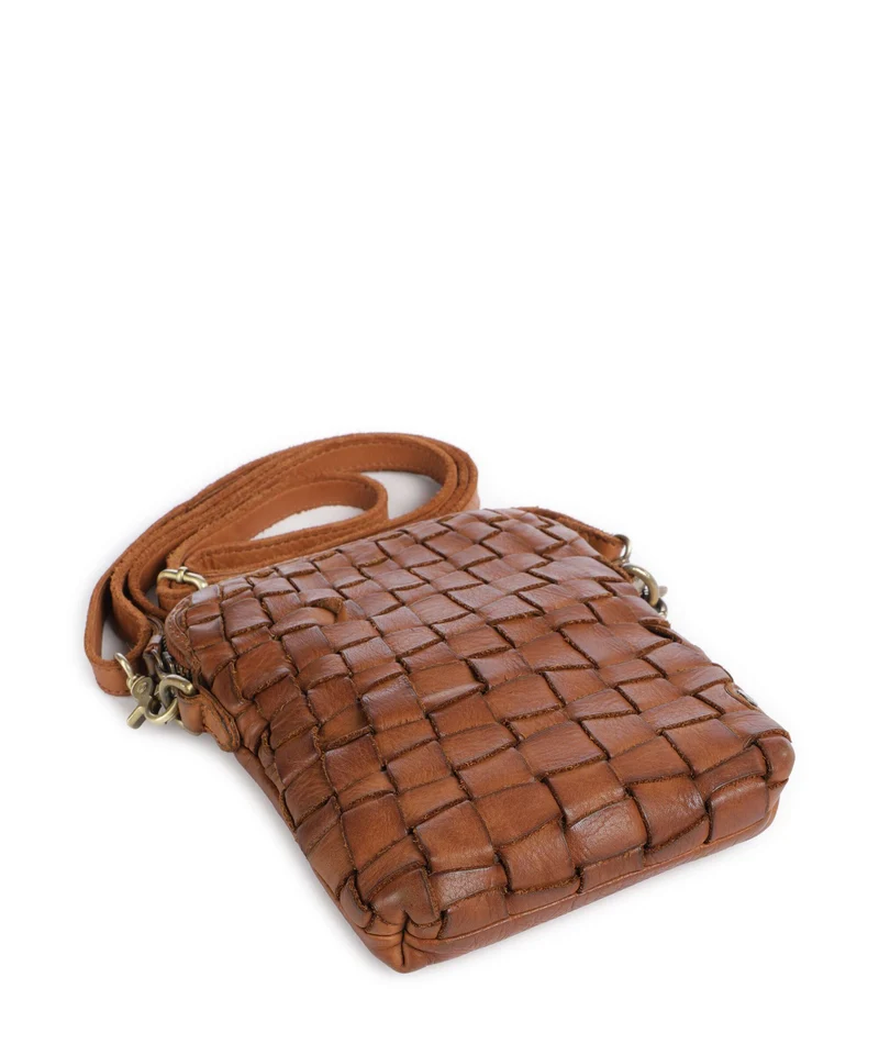 Depeche Warsaw Pochette telephone vintage cognac