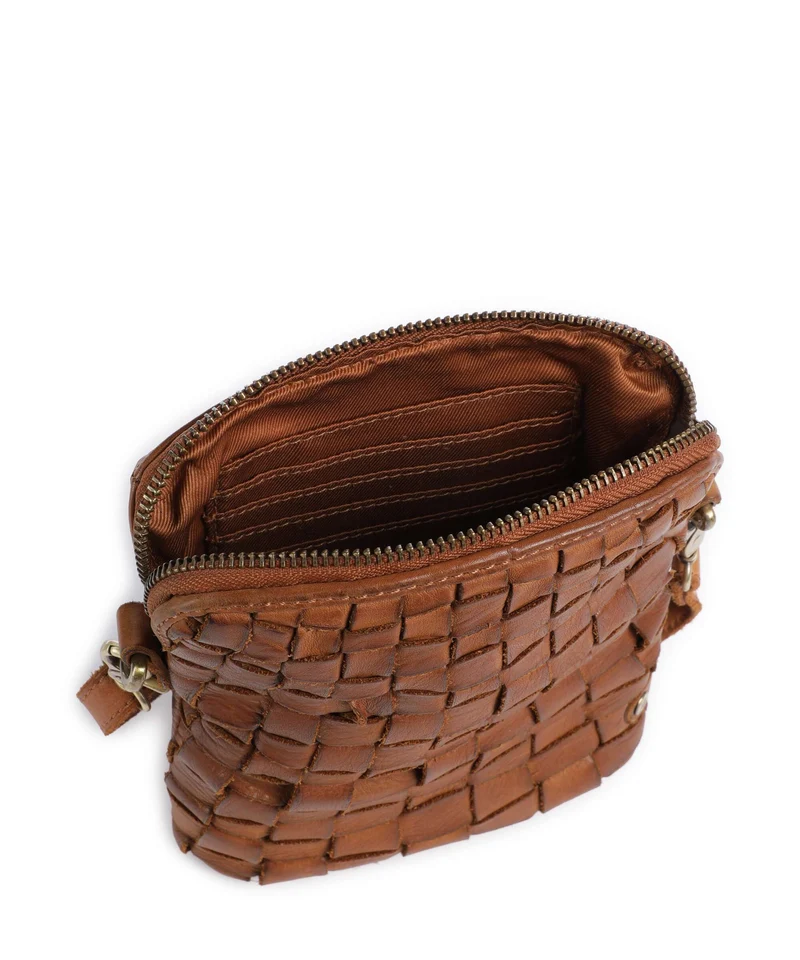 Depeche Warsaw Pochette telephone vintage cognac