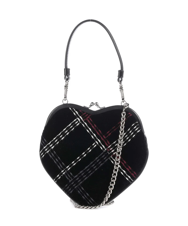 Vivienne Westwood Belle Heart Frame Velvet Check Sac à main black/multicolor
