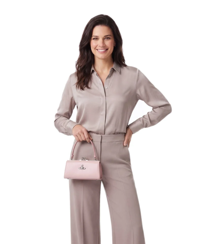 Vivienne Westwood Doll Frame Smooth XL Sac à main pastel pink