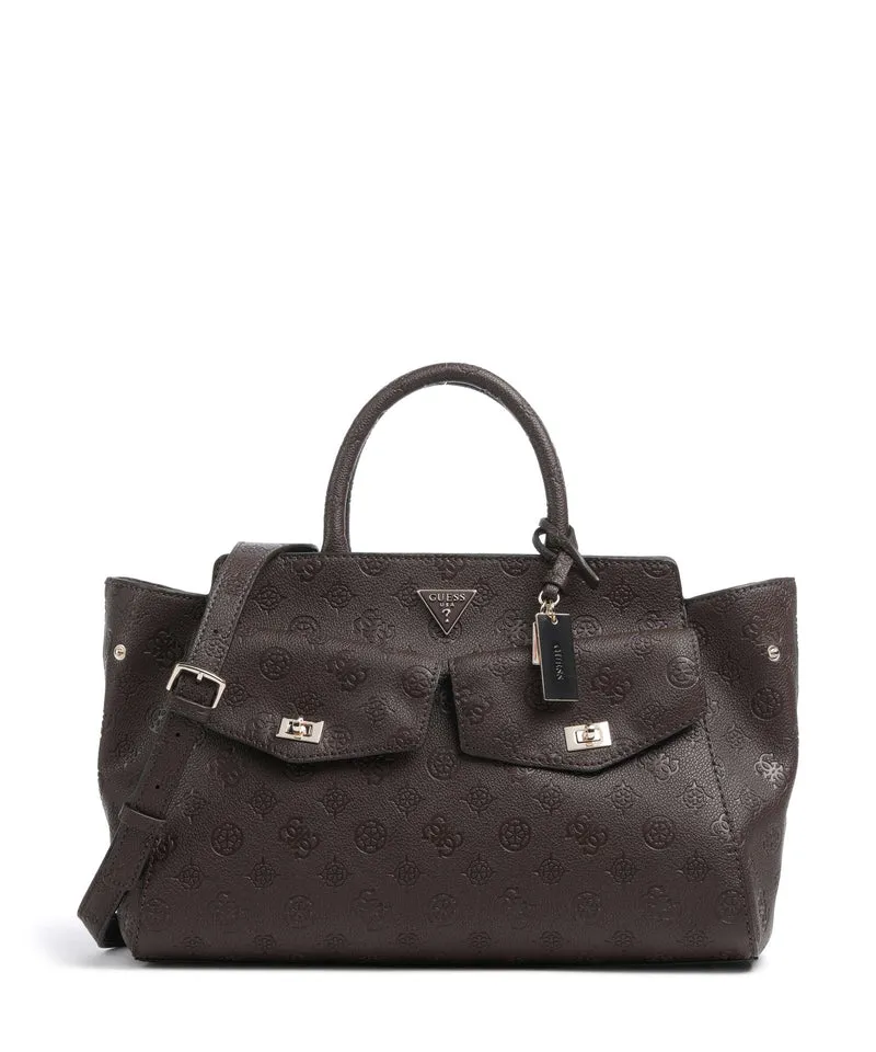 Guess Blake Large Sac à main brown logo