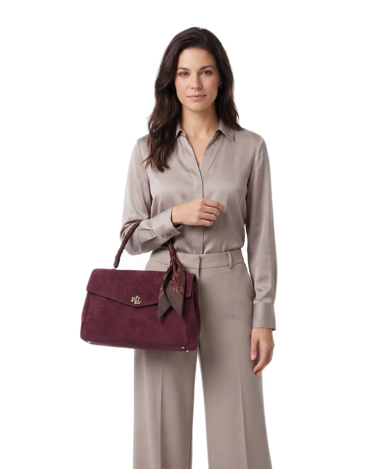 Lauren Ralph Lauren Farrah Medium Sac à main dark garnet/urban bltng/garnet multi