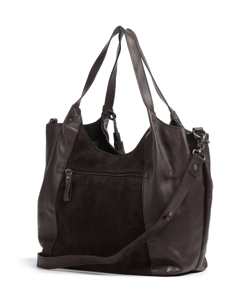 Spikes & Sparrow Suede Mix Ryana Cabas dark brown