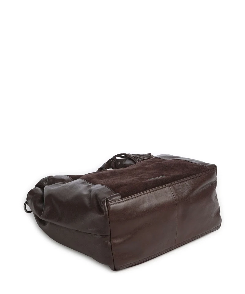 Spikes & Sparrow Suede Mix Ryana Cabas dark brown