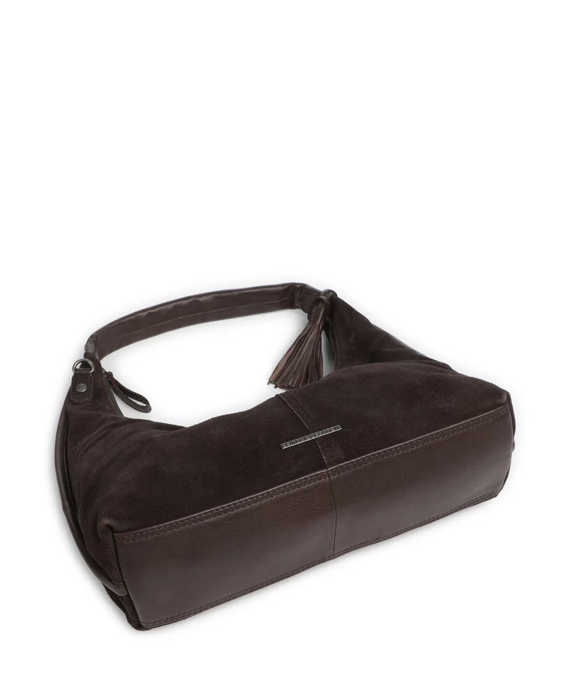 Spikes & Sparrow Suede Mix Gwyn Sac fourre-tout dark brown